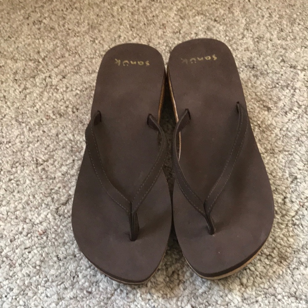 Sanuk cork wedges
